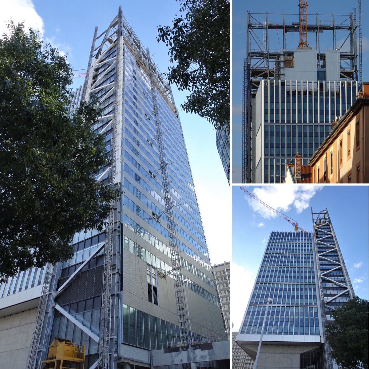 ville_man's tweet photo. La structure de la coiffe de #Silex2 donne maintenant une idĂ©e de la hauteur de la tour mĂȘme si le mĂąt nâest pas encore montĂ©. #lyonpartdieu #PartDieu #Lyon #covivio #ma_architectes #onlylyon https://t.co/XPifZX9sWJ