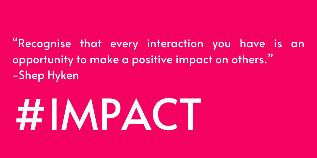 MatutineNetwork's tweet photo. “Recognise that every interaction you have is an opportunity to make a positive impact on others.”  -Shep Hyken
#IMPACT https://t.co/x7AX9zOUcj