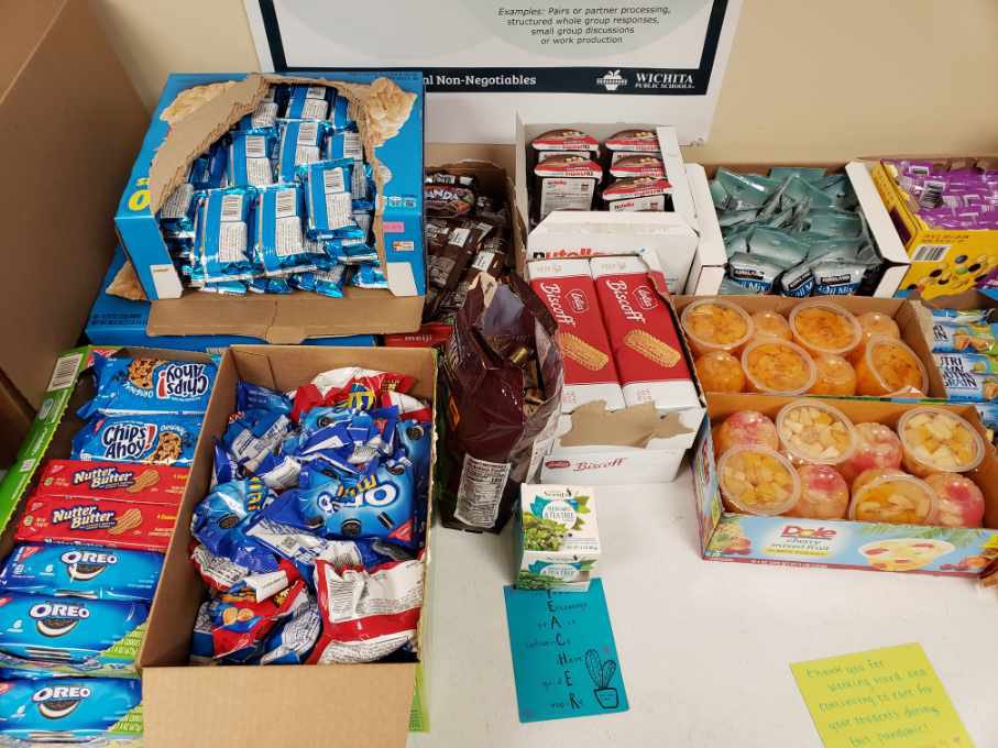 wichitamgc's tweet photo. This morning, the MGC Exec Team delivered numerous goodies to the teachers of North High School for their important and extraordinary effort during the COVID-19 Pandemic. Thank you to everyone who donated, and we hope you’re all staying safe, and healthy. https://t.co/vAarw6RHAl