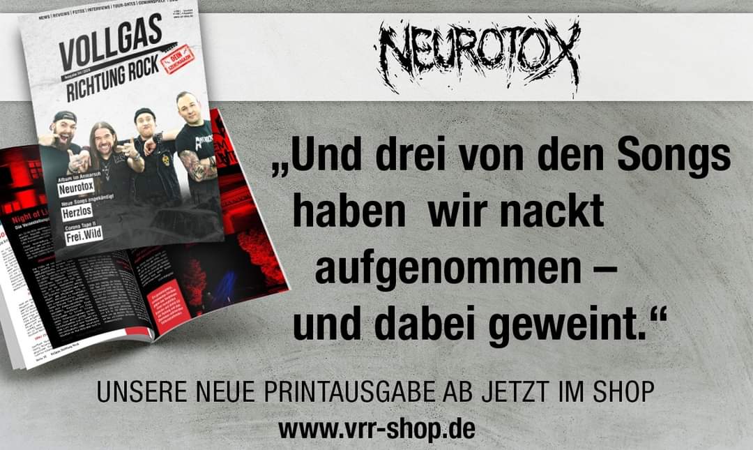 Neurotox mit spannenden Einblicken in ihr kommendes Album. Nur in unserer Vollgas Richtung Rock Oktoberausgabe vrr-shop.de
#punkrock #NewAlbum