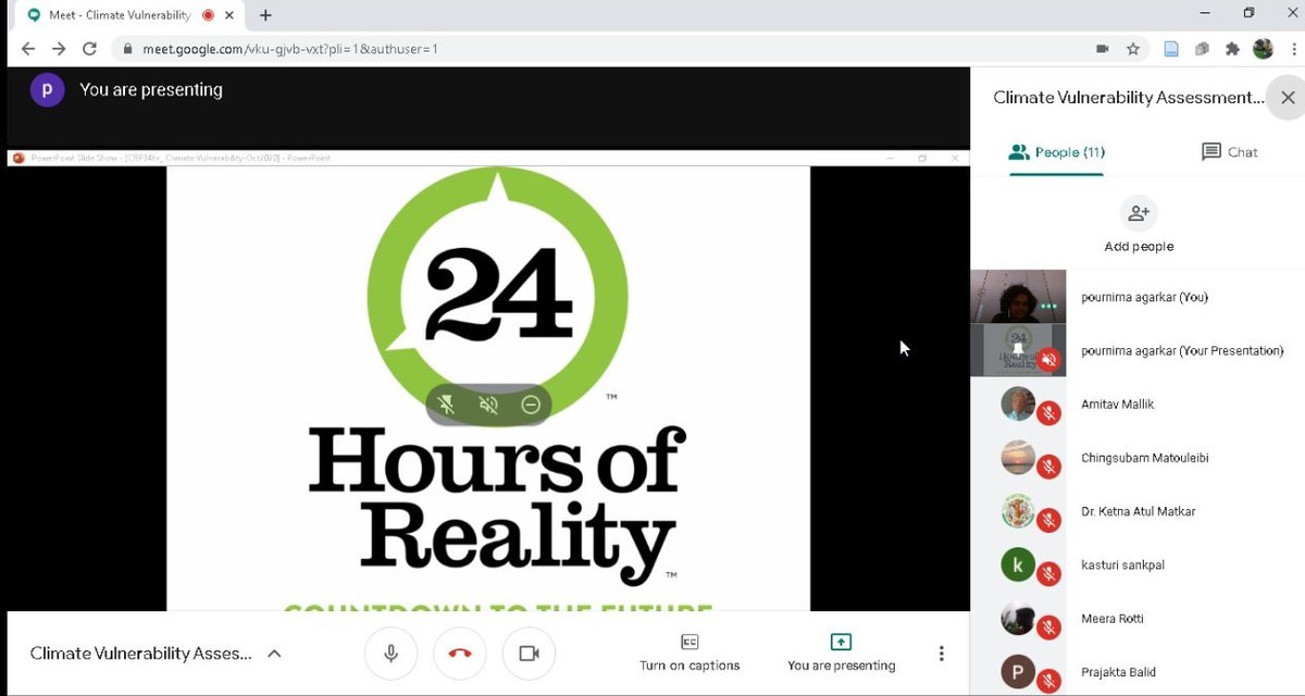 pournima28's tweet photo. #Update 
Presented a case study on Climate Vulnerability Assessment of Pune city. Thank you all who participated for the session!
@PKarve_Samuchit @tcrpindia #24HoursofReality #CountdownToTheFuture @INECC2 @PuneCliC @INECC2 https://t.co/nb6m68ywWu