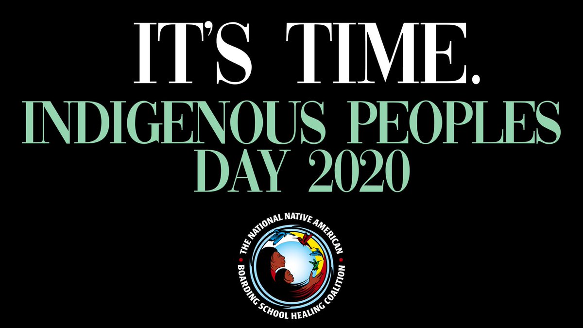 NABSHC's tweet image. It’s time for Truth—for learning boarding school history &amp;amp; the ways its legacy shapes the present.
It’s time for Healing—for addressing the wounds created by the boarding school system. 
It’s time for Justice—for advocacy, accountability &amp;amp; action.
It’s time. #IndigenousPeoplesDay
