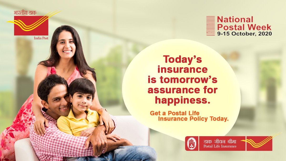 IndiaPostOffice's tweet photo. Get a Postal Life Insurance policy.
Low Premium, High Bonus.
For more details visit: https://t.co/mAd55nzkv4
#PLIDay
#NationalPostalWeek2020
#MyPostIndiaPost https://t.co/cxu3WewlOI