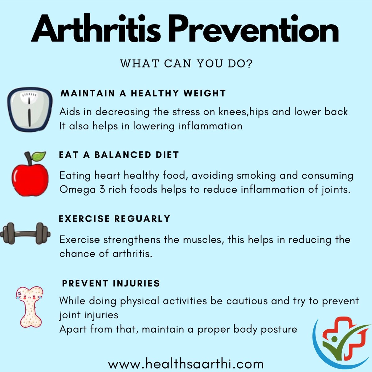 This #WorldArthritisDay let’s pledge to cure #arthritis 

#CureArthritisWAD #ArthritisDay #ArthritisAwareness #ArthritisPrevention #PreventionIsBetterThanCure #JointPain #BodyPain #healthsaarthi #HSbuddy