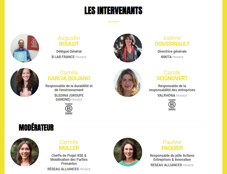 💡Rdv pour la 14e édition du <a href="/WorldForumEco/">World Forum for a Responsible Economy</a>📣Rejoignez-nous notamment demain 10h30 en ligne pour "Mission Best for the world: évaluez vos impacts et structurez votre démarche avec #BCorp" #Blédina @ValrhonaFrance <a href="/AgenceNikita/">NIKITA</a> <a href="/reseaualliances/">Réseau Alliances</a> ↔ bit.ly/34O5wxh #WFRE2020