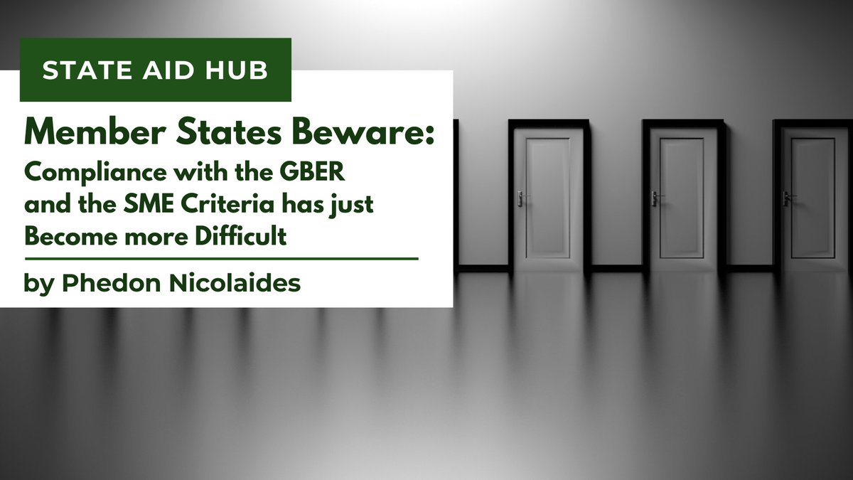 StateAidBlog's tweet photo. 📯📗 State Aid Hub | New Blog Post by Phedon Nicolaides | Read for free ⏩ https://t.co/1JLJFW1PgQ
#StateAid #EC #BMW #EestiPagar #GBER #HaTeFo #Kerkosand #SME https://t.co/CGqGzqWMjd