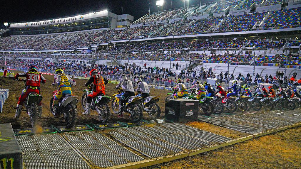 DAYTONA's tweet photo. The gate drops on #DAYTONASX and Bike Week renewals! 

Lock in your seats for the 51st Annual DAYTONA Supercross: https://t.co/7vTxr0lrQT https://t.co/BMwaRuJfVy