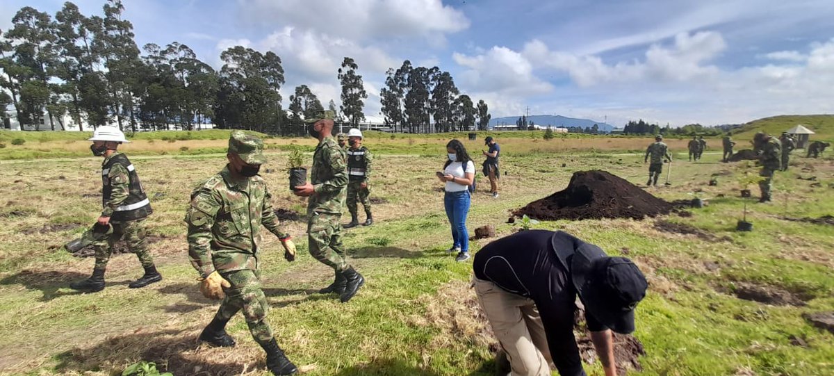 MinAmbienteCo's tweet photo. #SembrarNosUne 🌱 con la comunidad y nuestros ecosistemas.
Iniciamos la Gran Sembratón Nacional 🌿 con el apoyo de @COL_EJERCITO en la siembra de árboles 🌳 realizada en el @ParqJaimeduque en #Cundinamarca. https://t.co/7HG2aV7VXT