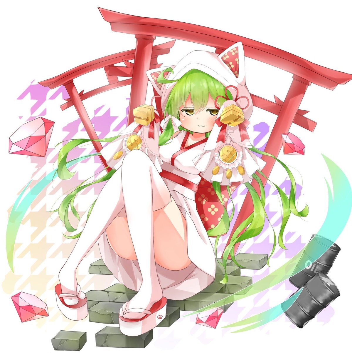 明石(アズールレーン) 「#画像を4枚晒したらrtがきてフォロワーがぶわーって増えると聞いて 

アズレン」|かおるん🍁LINEスタンプ販売中！のイラスト