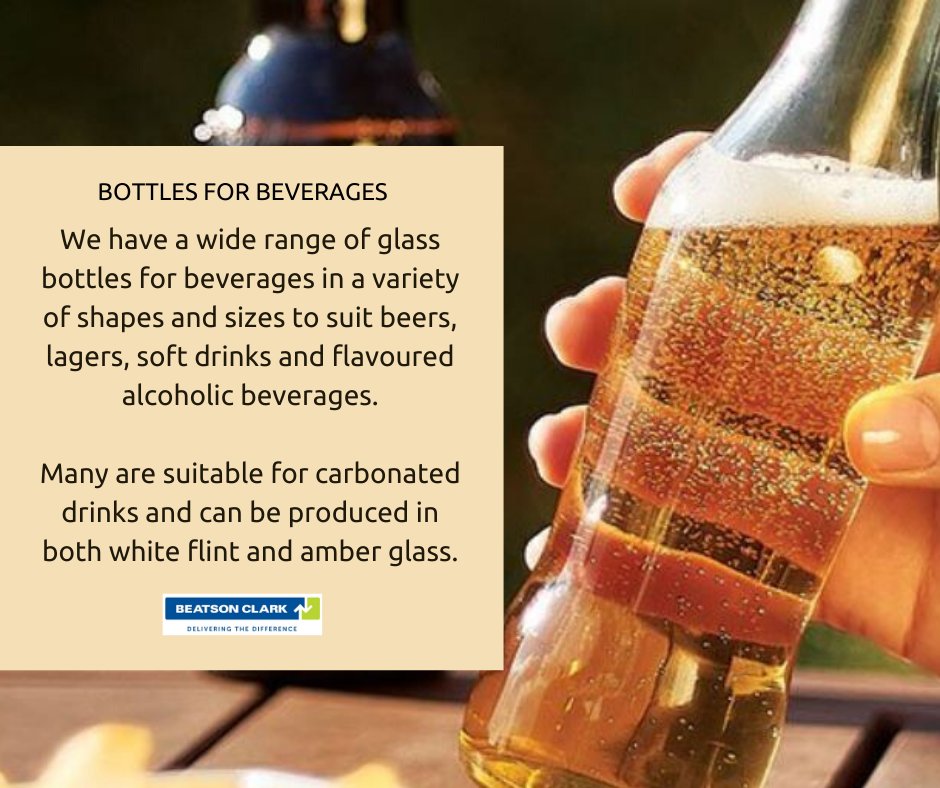 Looking for glass bottles for beverages? We can help...

We have a wide range of standard glass bottles to suit beers, soft drinks &amp; flavoured alcoholic beverages.

We also offer an excellent in-house design service if you're looking for a unique bottle.

beatsonclark.co.uk