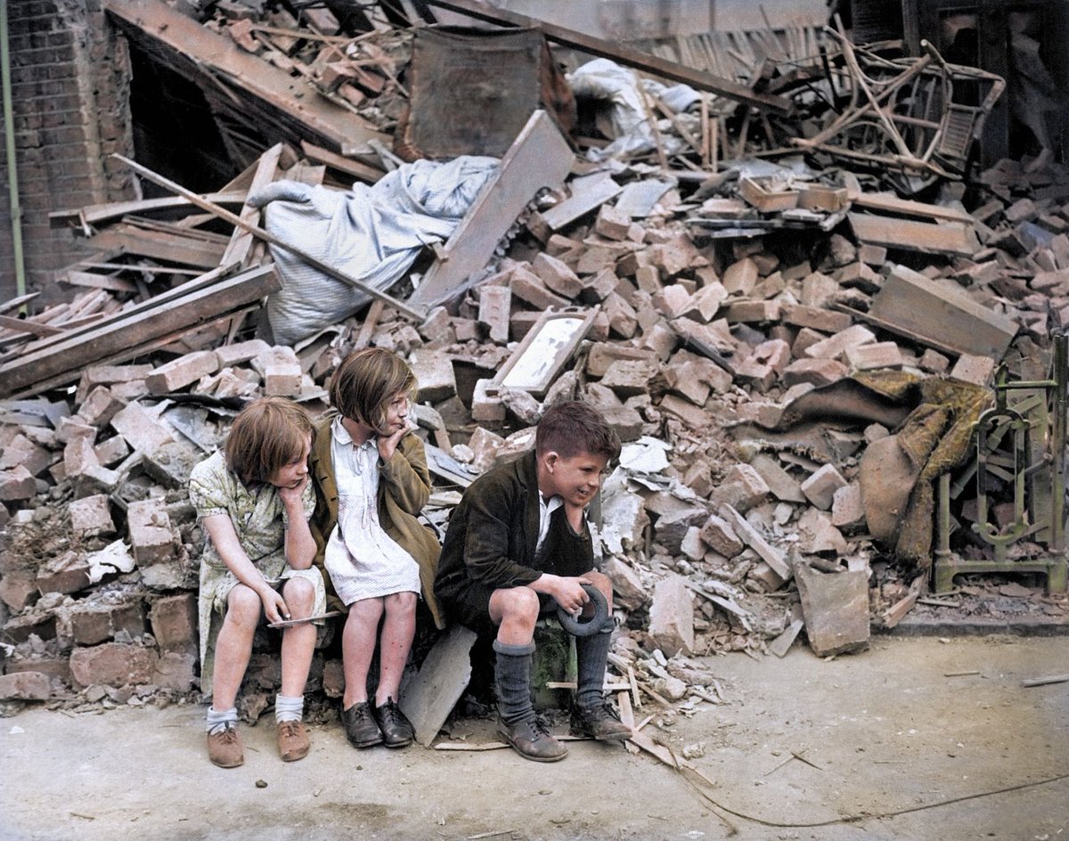 London was bombed from the air every single day...57 days and nights in a row during the London Blitz. The UK was bombed every single night in a row for 8 months.The terror was unceasing. We can't even begin to comprehend what that was like for every Briton.