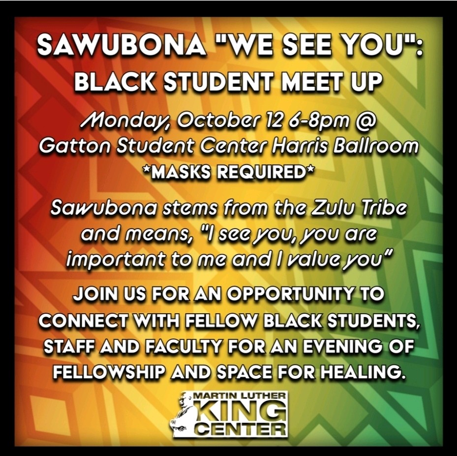 Join us, <a href="/UK_MLKCenter/">UK MLK Center</a> and other minority organizations tonight as we fellowship and heal as black and minority students during this time.