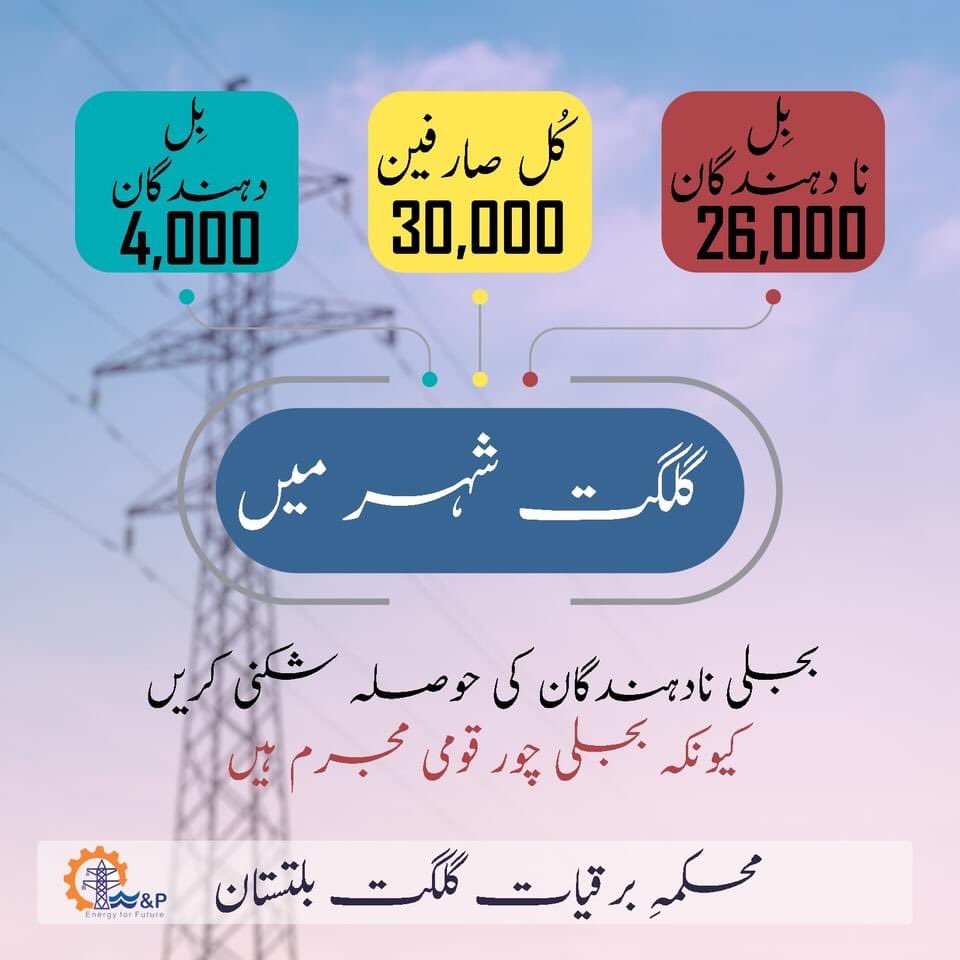 Water & Power Department, GilgitBaltistan (wapdgbofficial) Twitter