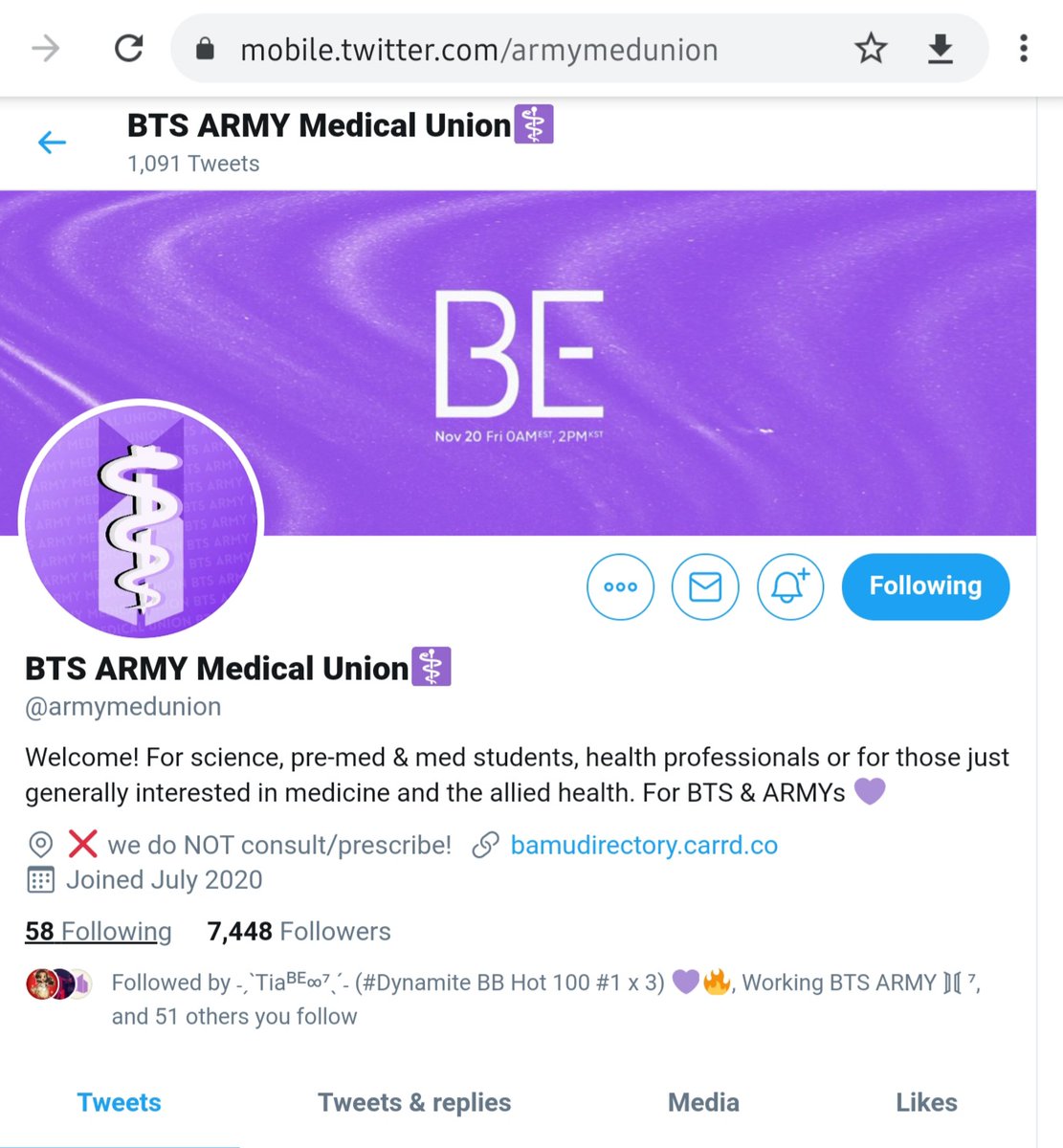 Medical Professional? In Med School? Need a support group for one of the most challenging job? -  @armymedunion Need Mental Health support? Or someone to talk to? They have support in Multiple Language -  @BTS_AHC  #BTSARMY  @BTS_twt