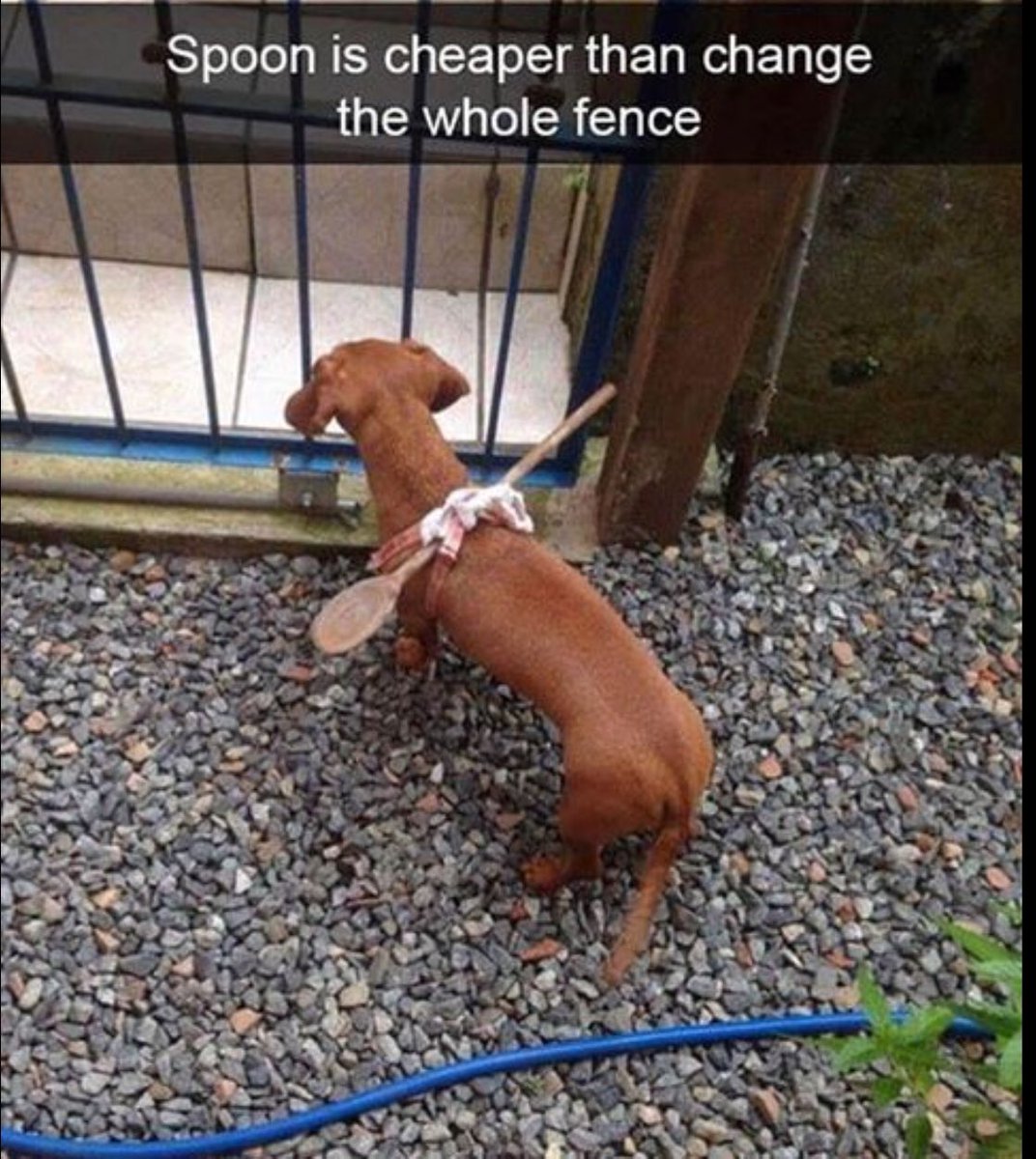 spoon is cheaper than change the whole fence