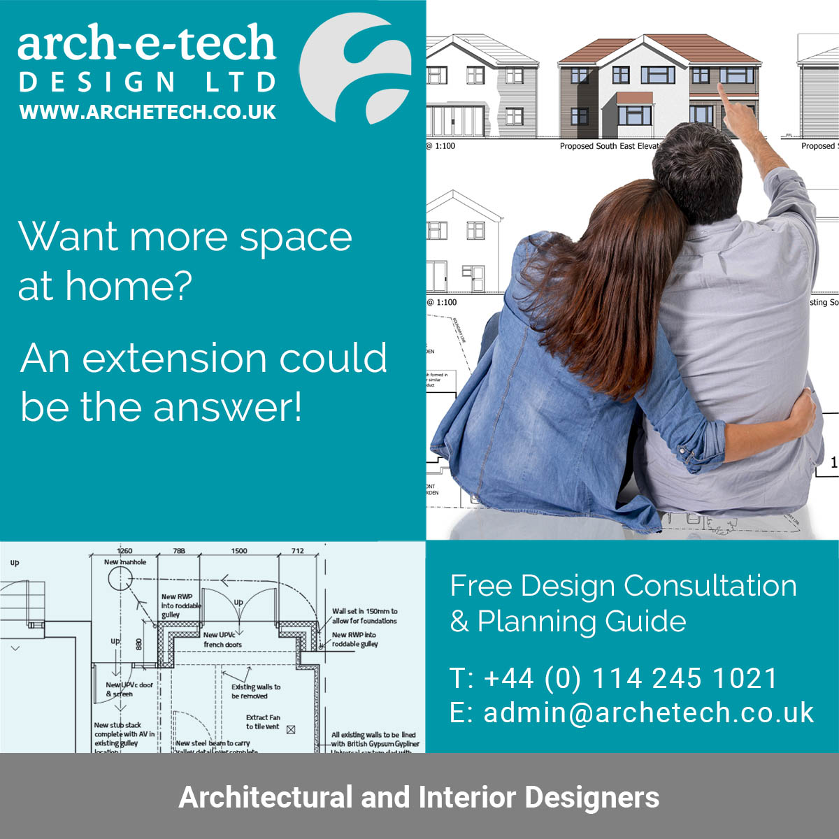 At Arch-e-tech, we have the creative design skills, in-depth planning knowledge and technical know-how to professionally see your project from idea to completion.
