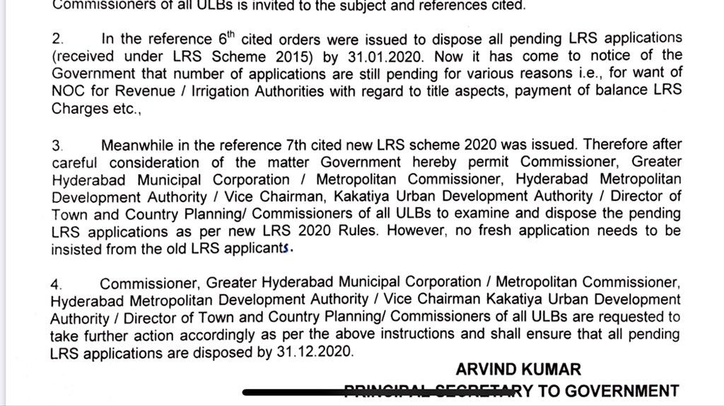 arvindkumar_ias's tweet photo. Given that all underlying terms & conditions remain exactly the same, minister @KTRTRS has permitted that all pending applications under the previous LRS scheme of 2015 be taken on board under the present LRS & be processed as per rules
No need to apply afresh in such cases https://t.co/07zqisBFdf