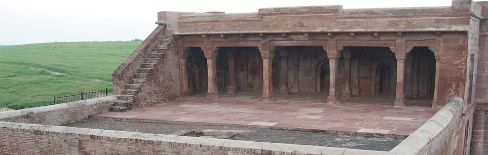 Votive terracotta shrines from Takshashila Dated: ~2-3rd century CE These shrines have Shala like form with open court in front and 4 circular stambha at the the corner. Similar were also excavated from Shonkh(Mathura) of Kushana period. Compare to Thanesar monuments! Uncanny!