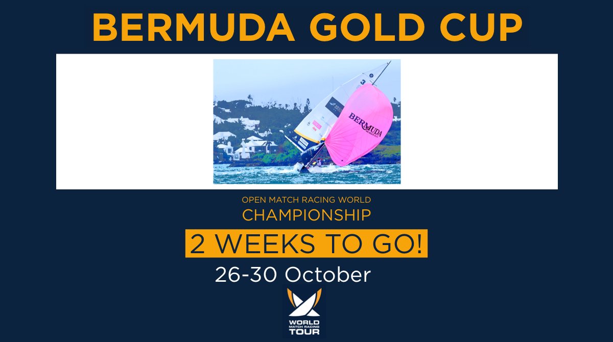 Two Weeks to the Bermuda Gold Cup! 
#rbyc #bermudagoldcup #bermuda #wmrt #worldsailing #sailing <a href="/royalbermudayc/">The Royal Bermuda Yacht Club</a> <a href="/Bermuda/">Bermuda</a> <a href="/BIOSstation/">BIOS | Arizona State University</a> @argo_group <a href="/GuyCarpenter/">Guy Carpenter</a> <a href="/BacardiLimited/">Bacardi Limited</a>