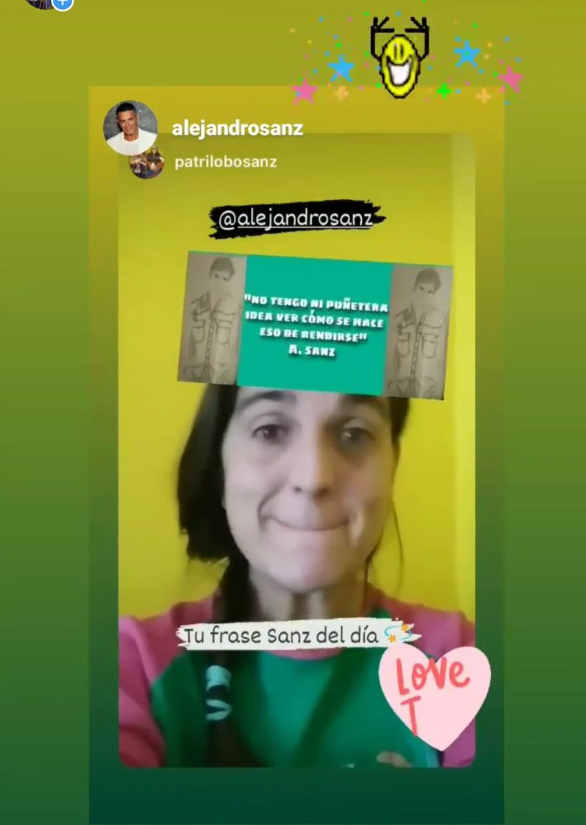 agathosa's tweet photo. @AlejandroSanz Gracias por sacarme sonrisas siempre y dar vuelcos a mí ♥️
Significa mucho para esta #Sanzera que, aunque pase por momentos duros, se agarra siempre a una de tus frases 💞
#MilGracias
#FrasesDeSanz
#QuererteEsPoco 🎼🎶🎵💫♥️ https://t.co/HpYSMYbXmk