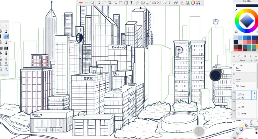 DziemaJoseph's tweet photo. Geting back to working on this #backgrounddesign
So much work doing all these buildings.
Hopefully all this detail pays off for an amazing shot =)
Still want my easter eggs...
if you have any suggestions Let me know!

#HopeitC #Animation https://t.co/0ABM3D1gph