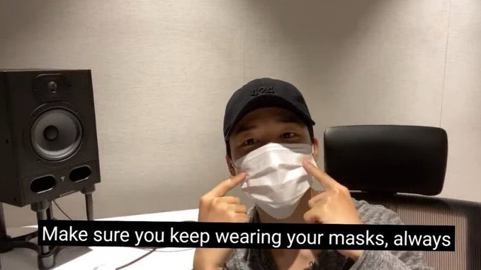 jimin reminding us to wear a mask 