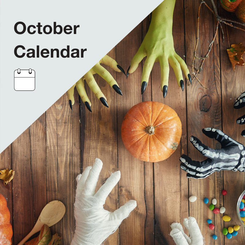 🗓️ Plan ahead on hashtag holidays in #October with our free social media calendar. Get all the dates you need to know, and video templates to get your creative juices flowing. bit.ly/3dfZidq #Halloween #SpookySeason #Halloweencontent