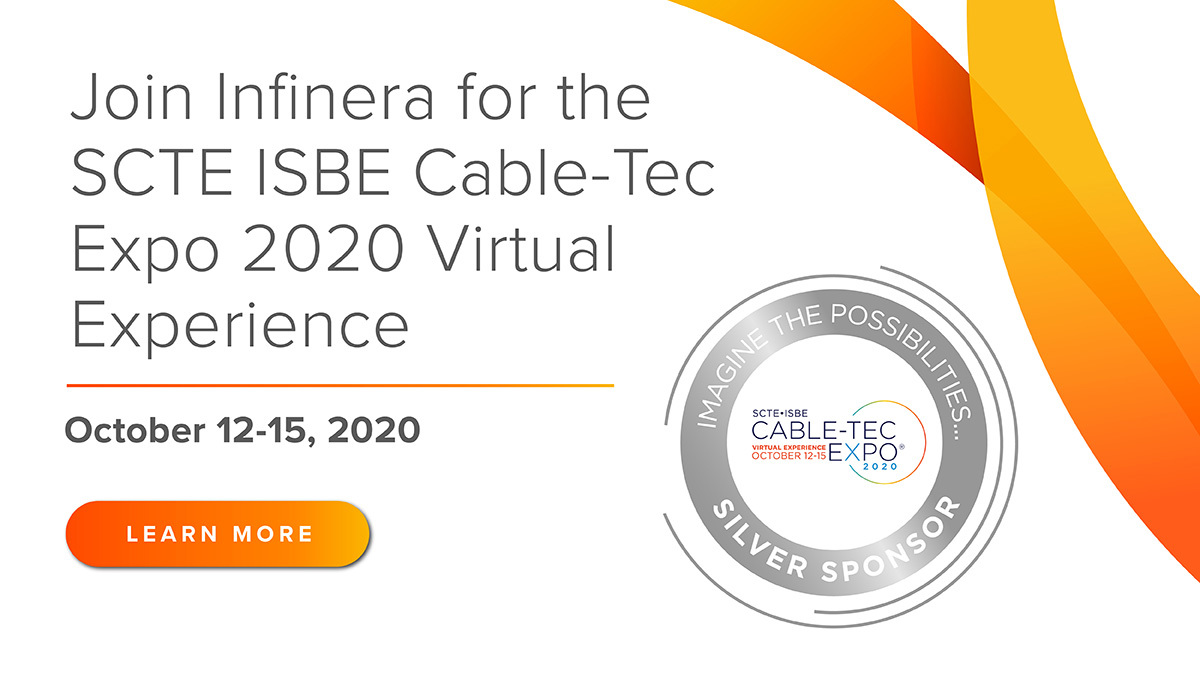 Infinera's tweet image. Infinera is proud to be a silver sponsor of this week’s @scte #CableTecExpo Virtual Experience! Learn more about our industry-leading solutions for cable/MSO networks, from solutions for #DAA and #fiberdeep to autotuneable optics and disaggregated routing: infinera.com/industry/cable…