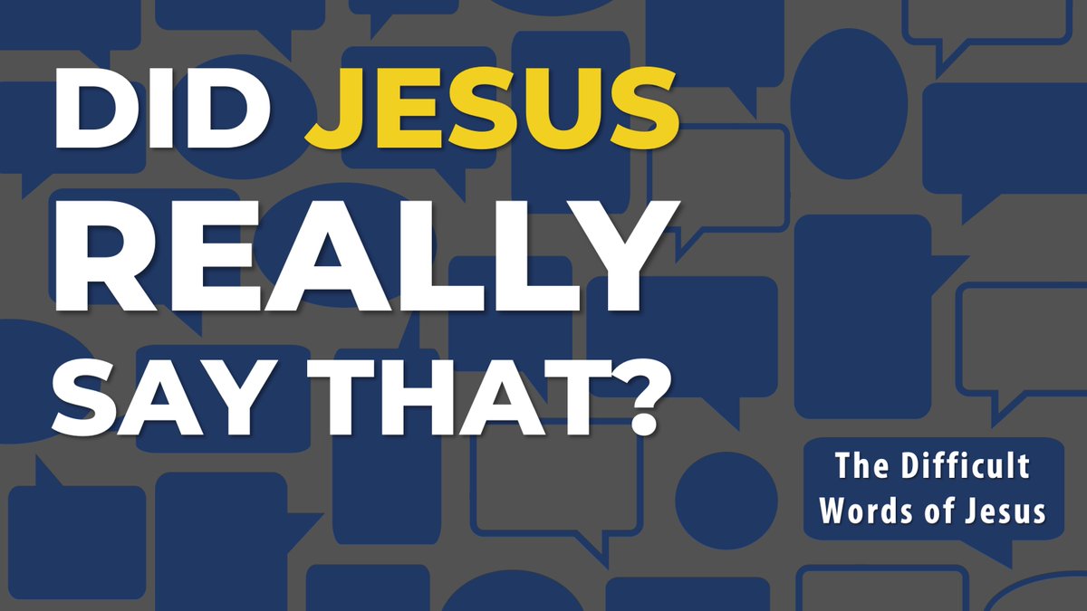 New sermon series starting this coming Sunday.