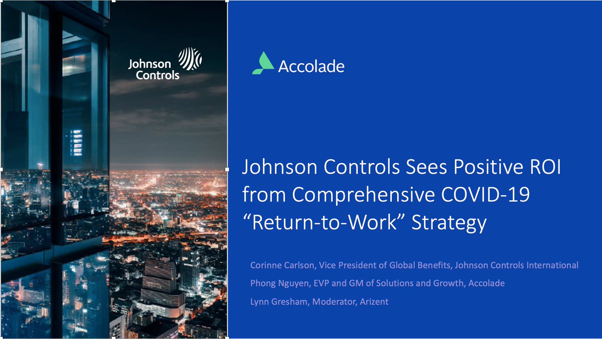 thatgrlkat's tweet photo. Webinar October 28t, 11am PT:  Learn what @Accolade, Inc. customer @Johnson Controls is doing to safely and effectively bring employees back to work during #covid19 https://t.co/pDt2ZeDeno https://t.co/rfdp0sA7vp
