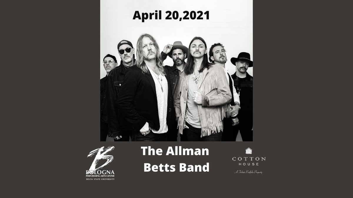 The sons of Gregg Allman and Dickey Betts have joined forces to form the Allman Betts Band. See them on April 20, 2021 at the Bologna Performing Arts Center sponsored by the Cotton House. Tickets are on sale at bolognapac.secure.force.com/ticket#/instan… #seeitatBPAC