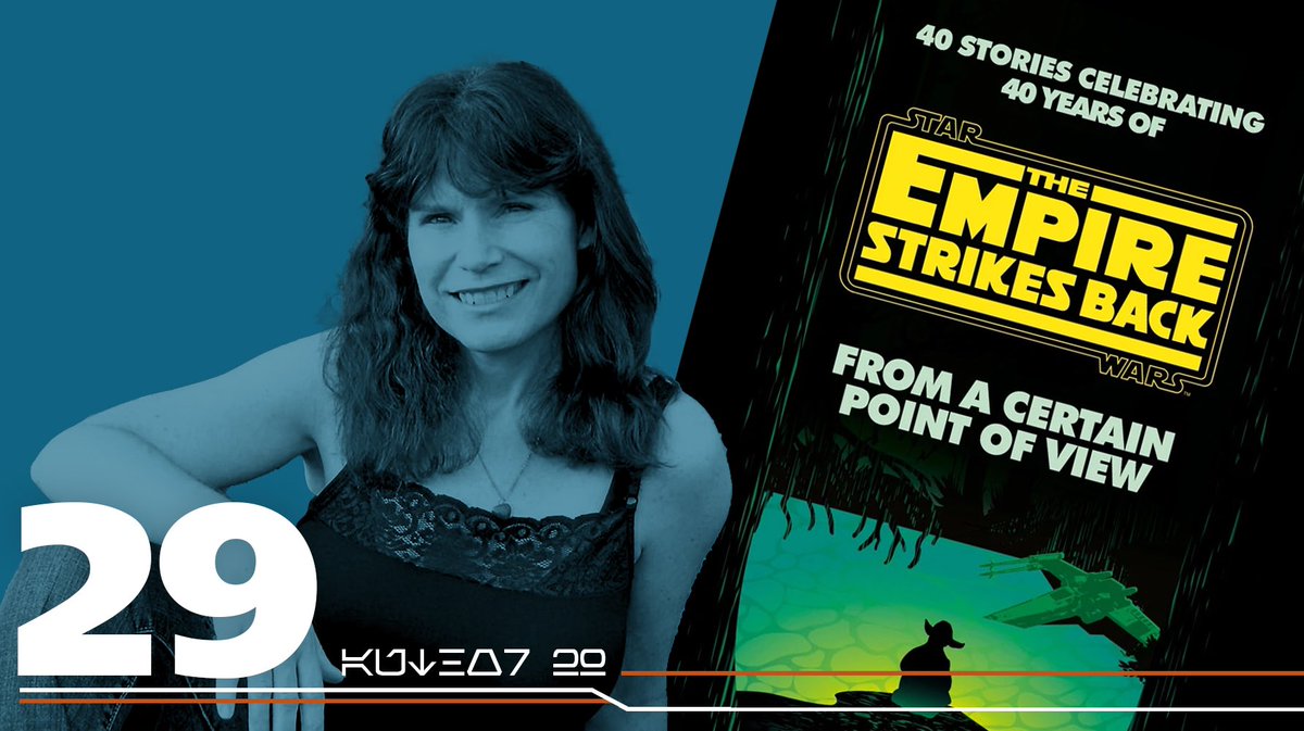 Next on our  #FromaCertainPOVStrikesBack countdown we have famed writer of franchised series’ like StarCraft, Star Trek, World of Warcraft, and of course  #StarWars! Starting with Fate of the Jedi,  @ChristieGolden later wrote Canon favorites like Dark Disciple and Inferno Squad.