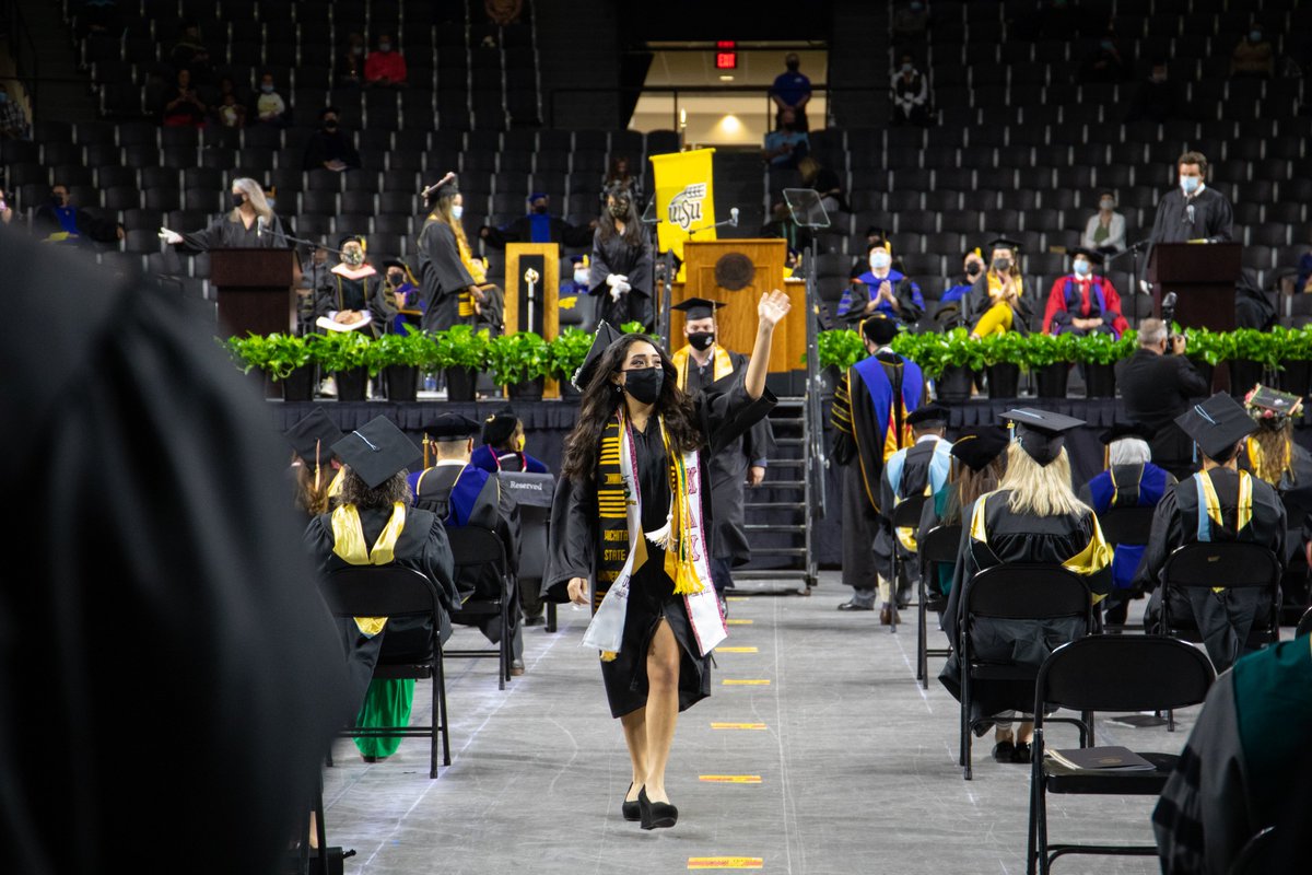 WichitaState's tweet photo. Congratulations to the graduating #classof2020! Though commencement did look different, we can't wait to see what you do next! 🎓Go Shocks! 👏🏻 #shockerproud #shockergrad20 https://t.co/mTrQrMjXvz