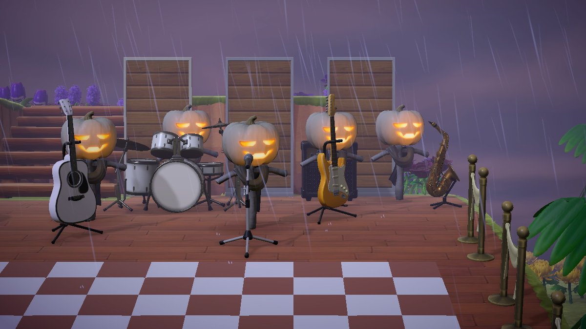 RaeCrossing's tweet photo. the band are ready to play  #iputaspellonyou  #AnimalCrossing #ACNH #NintendoSwitch https://t.co/GOJs2SN1DQ