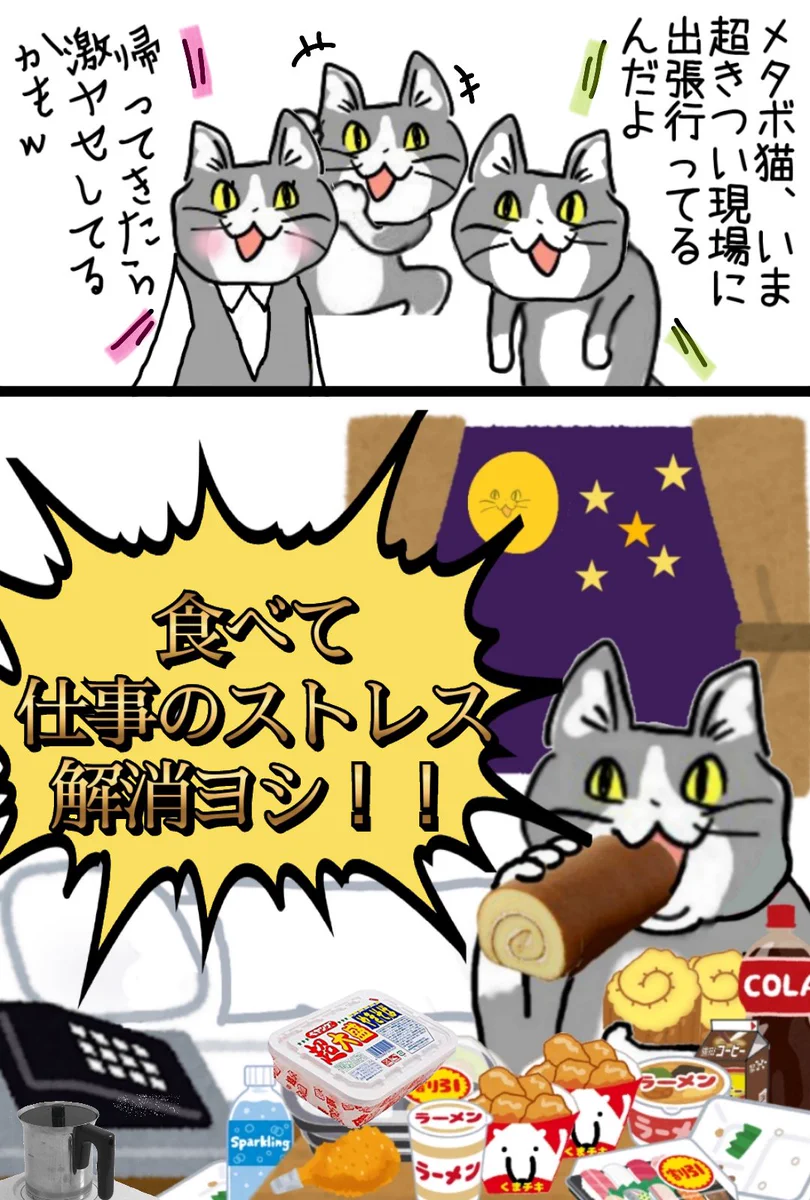 ”過酷な現場に行けば痩せる”は大間違い？ストレス発散には食べるしかない！ｗｗ