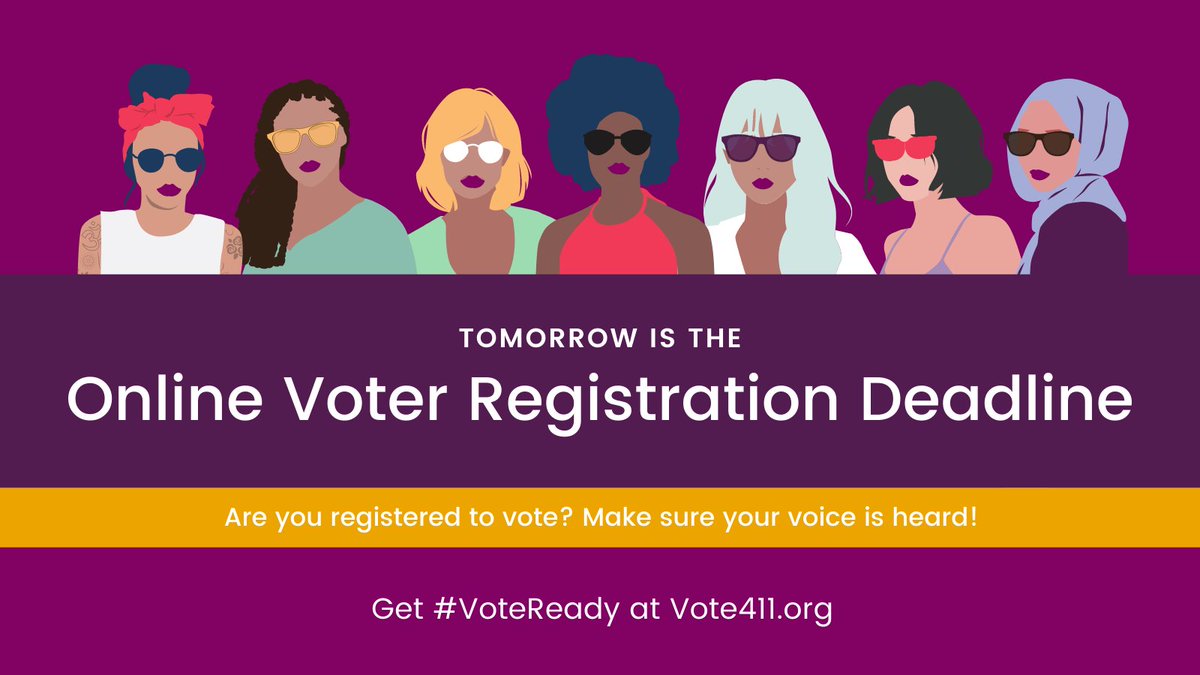 #Louisiana - The deadline to register to #vote is TOMORROW!  Register to vote online here - ow.ly/D7tk50Bj30f

#lafayette #lwv #lagov #lalege