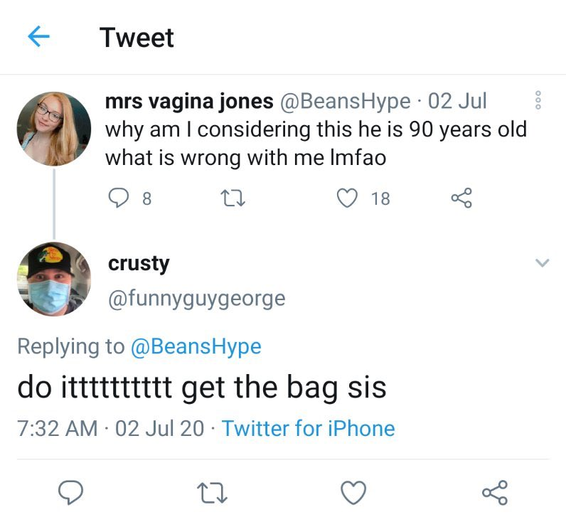 at some point, BeansHype (aka Olivia Hopkins, nee Stone) was employed at Brookdale Senior Living Center where she met Lee. On July 2nd of this year, BH tweeted the following and was encouraged by her friends to "get the bag sis"