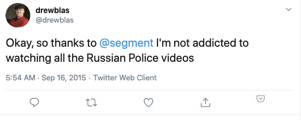 2014: We’re having a lot of fun building product. To mark my heritage, I put “Russian Police - Get Lucky” on our 404/500 pages . C’mon its so good: 