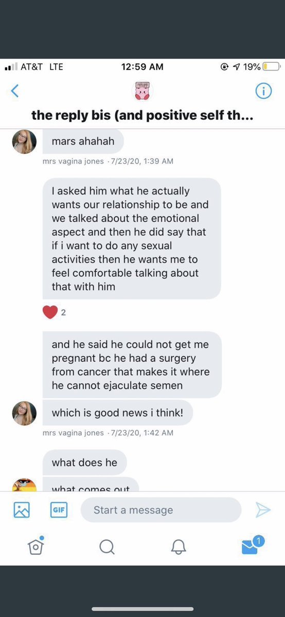 July 23, the following screenshots from the DM group, the reply bis, where BH discusses the possibility of a sexual relationship and reveals "if we get married i would be the sole person who gets his inheritance"