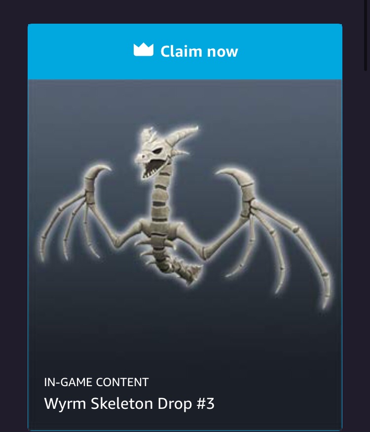 Rtc On Twitter News The Wyrm Skeleton Is Officially Able To Be Claimed From Primegaming It Is A Skeleton Dragon That Looks Quite Neat And Acts As A Shoulder Pet To - dragon shoulder pet roblox