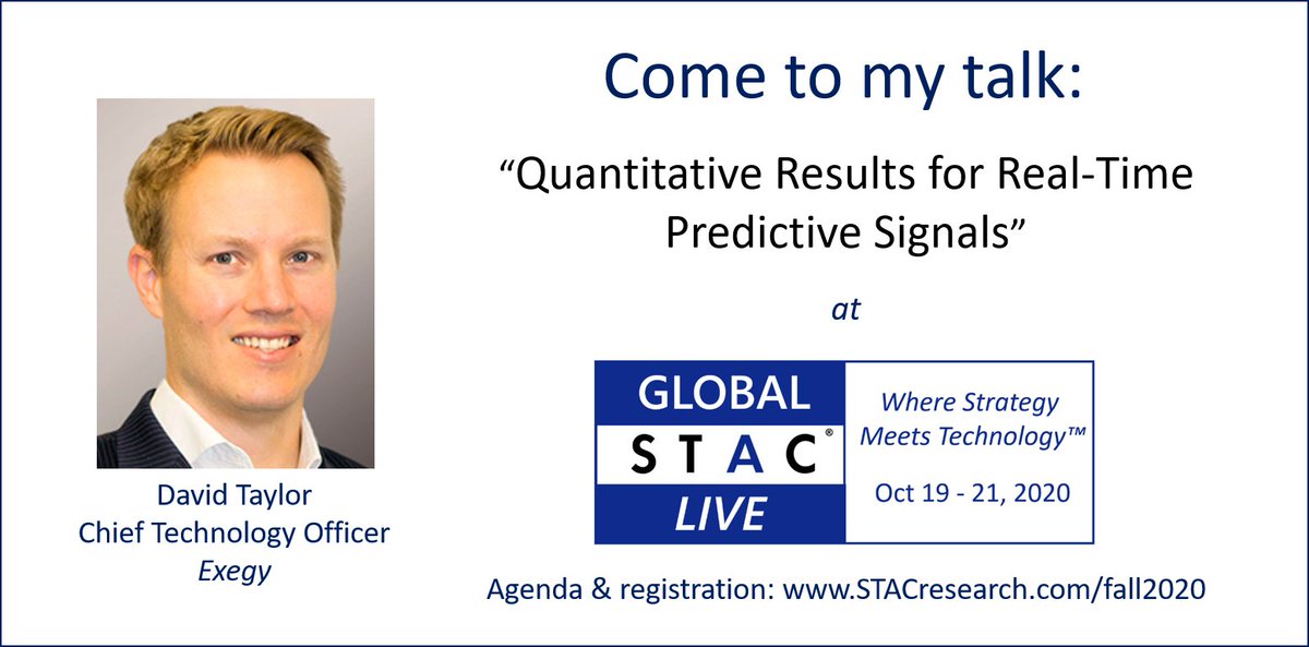 Participate in Global STAC Live 2020 and hear Exegy’s David Taylor present as part of Global STAC’s Innovation Roundup On October 20th . For Details Click https://t.co/6RccVB8D5i. Want more info on David, click here https://t.co/7Prb10o1aw #exegy #ai https://t.co/bKOgngiNgE