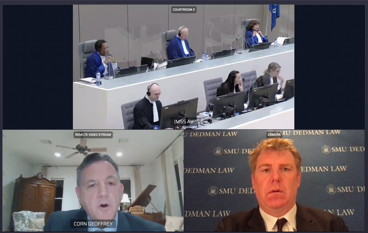 SMU Dedman School of Law (@smulawschool) on Twitter photo Congratulations to SMU Law Prof. <a href="/ChrisJenks_SMU/">chris jenks</a> and <a href="/STCL_Houston/">STCL Houston</a> Geoff Corn who appeared & participated <a href="/IntlCrimCourt/">Int'l Criminal Court</a> #Ntaganda case on the meaning of "attack" as part of #WarCrimes against cultural property under the Rome Statute. Congratulations to SMU Law Prof. <a href="/ChrisJenks_SMU/">chris jenks</a> and <a href="/STCL_Houston/">STCL Houston</a> Geoff Corn who appeared & participated <a href="/IntlCrimCourt/">Int'l Criminal Court</a> #Ntaganda case on the meaning of "attack" as part of #WarCrimes against cultural property under the Rome Statute.