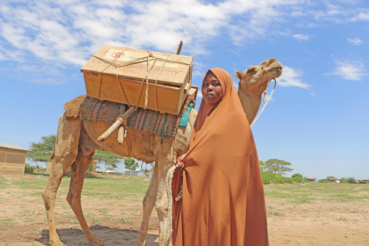 save_children's tweet image. Across Ethiopia, over 26 million children are out of school due to #COVID19.

Our camel library provides children like 13-year-old Mahadiya with an opportunity to continue reading and learning at home. Find out more about our campaign to #SaveOurEducation: savethechildren.net/save-our-educa…