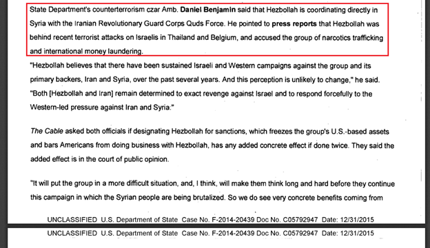 21)The Obama/Biden admin knew of-Iran’s role in a plot to assassinate the Saudi ambassador in Washington-Hezbollah directly coordinating its role in Syria with Iran-Iran’s secret nuclear activities in underground sites