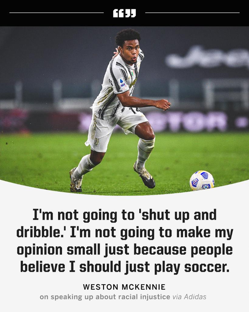 Powerful words from Weston McKennie.