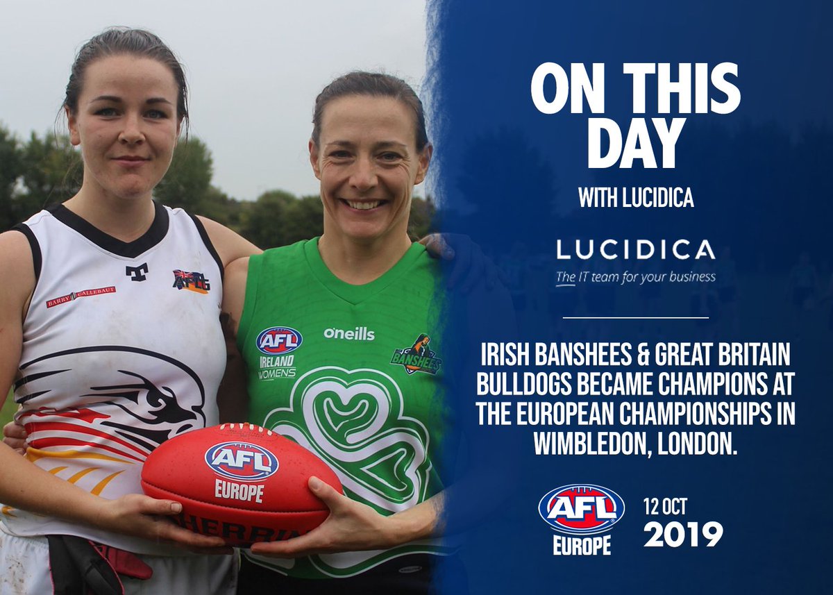 #OnThisDay in 2️⃣0️⃣1️⃣9️⃣ with @Lucidica.

Just one year ago, the third and final day of the European Championships '19 was held in Wimbledon, London.

A thrilling few days of footy ended with the <a href="/GBBulldogsAFL/">GB Bulldogs AFL</a> and <a href="/Irish_Banshees/">Irish Banshees</a> as champions. 🏆