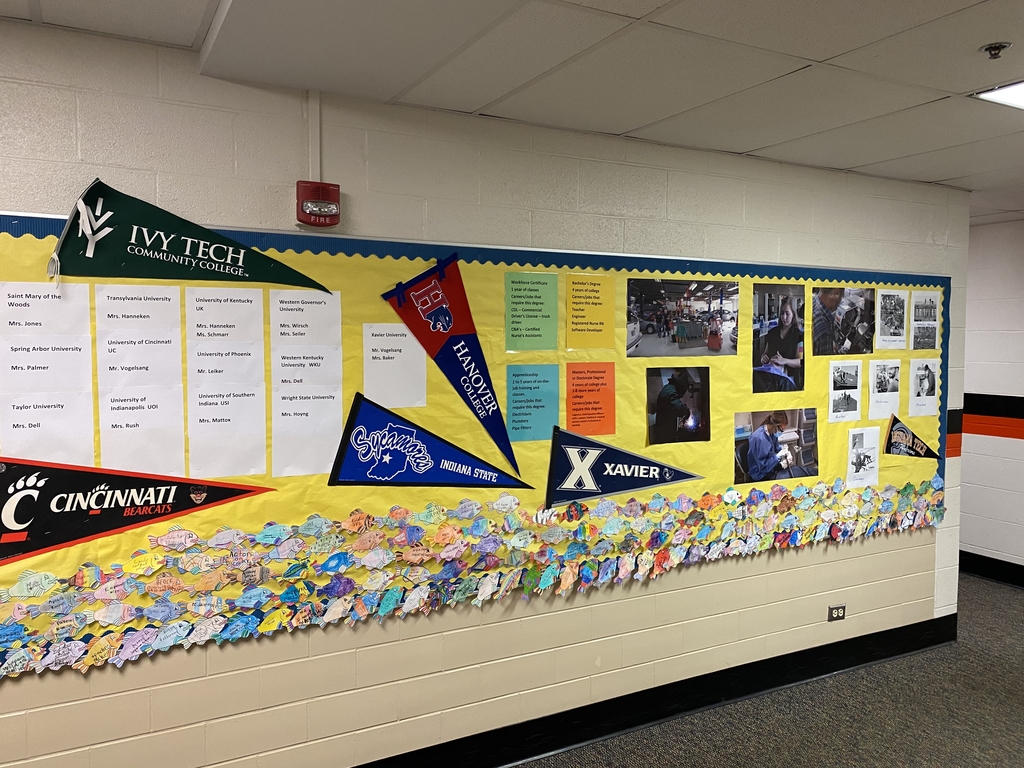 College Go Week! Thanks Ms. Schmarr for talking with students about all the possible career choices available to our students.