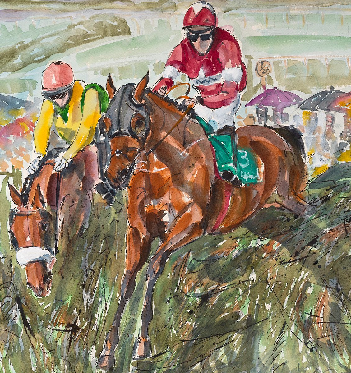 Here we go my latest prize draw - The amazing Tiger Roll, so game and resilient  . Let's hope we see him again this season :) For a chance to win a print of my work please follow me, re-tweet and like. Best of luck everyone! Three winners will be drawn in a week. #NationalHunt