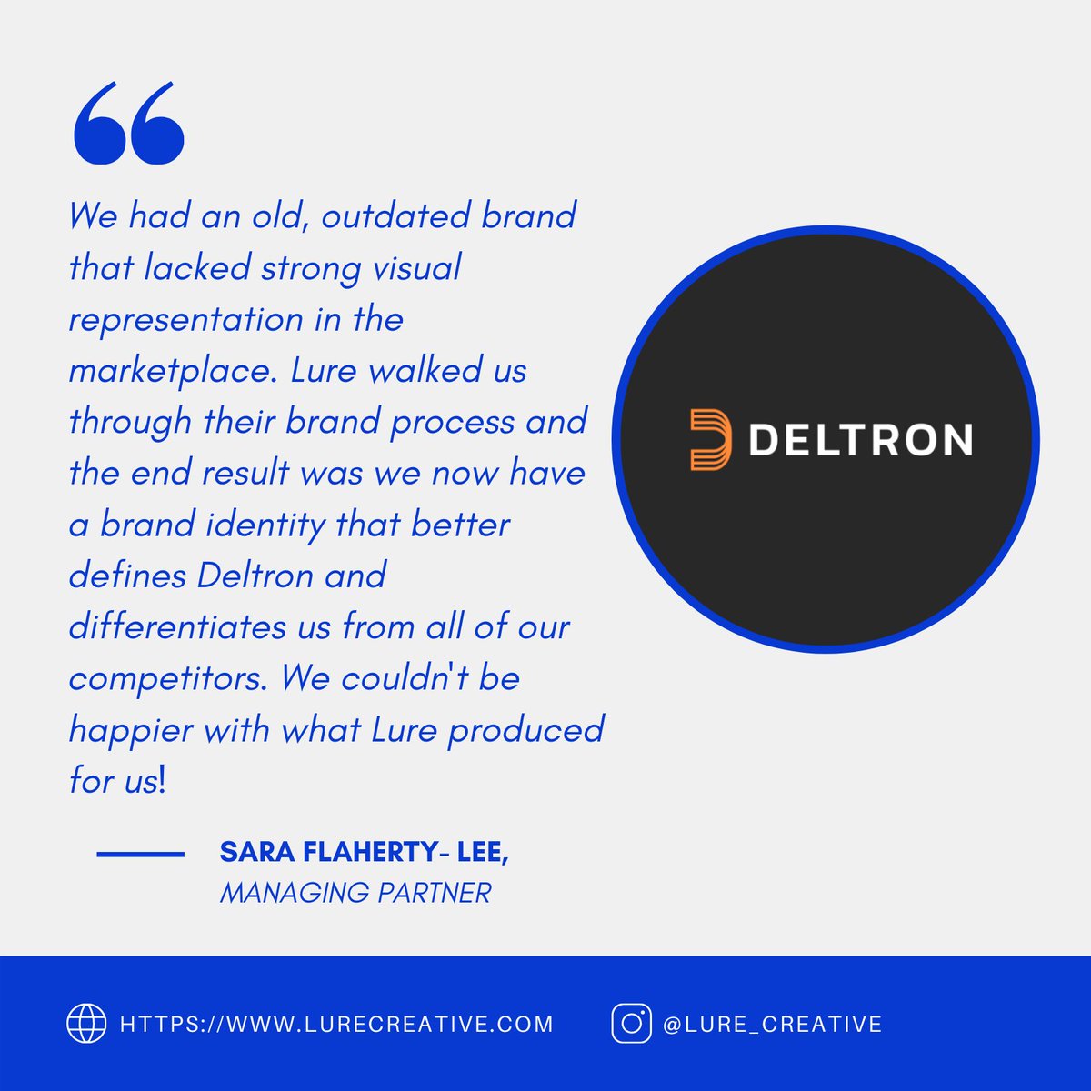 Deltron is a Kansas City telecommunications contractor who wanted to increase their brand recognition in a word-of-mouth industry. See what their managing partner had to say about Lure.