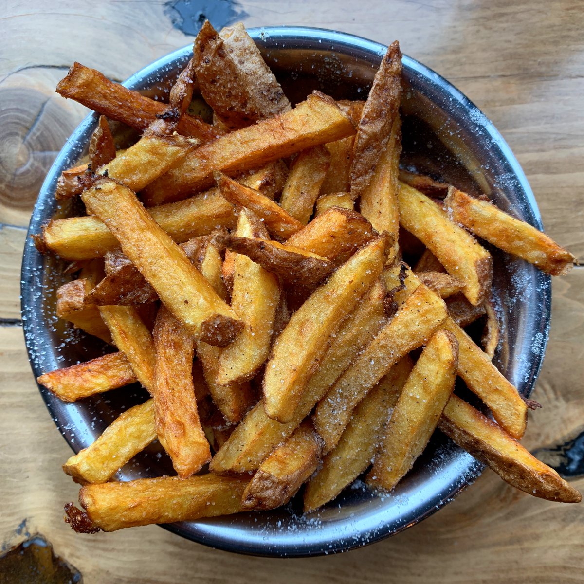 The Bourgeois fries will have you rethinking how you order fries! Garnished with imported black truffle salt from Italy and fried in duck fat, the rich taste is truly breathtaking! #boisefrycompany